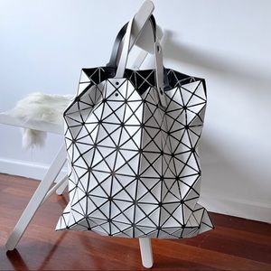 100% Authentic Bao Bao Issey Miyake Large Tote in White
